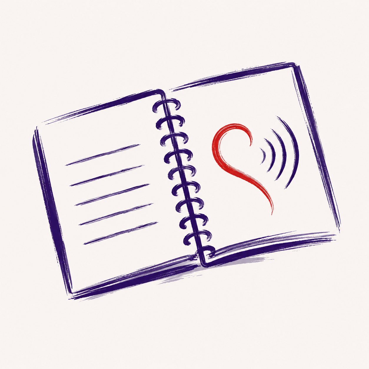 Illustration d’un cahier ouvert